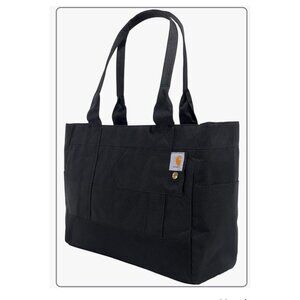 Carhartt Horizontal Zip Tote Bag Black  Rain Defender NWT Work Travel Carry On